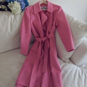 Luxury wool pink coat